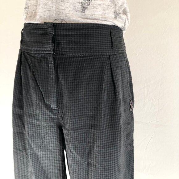 Vintage Grunge Plaid Wool Cropped Pants - Picture 9 of 10